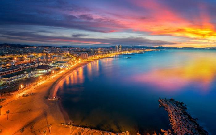 Barcelona beaches beach spain surfing